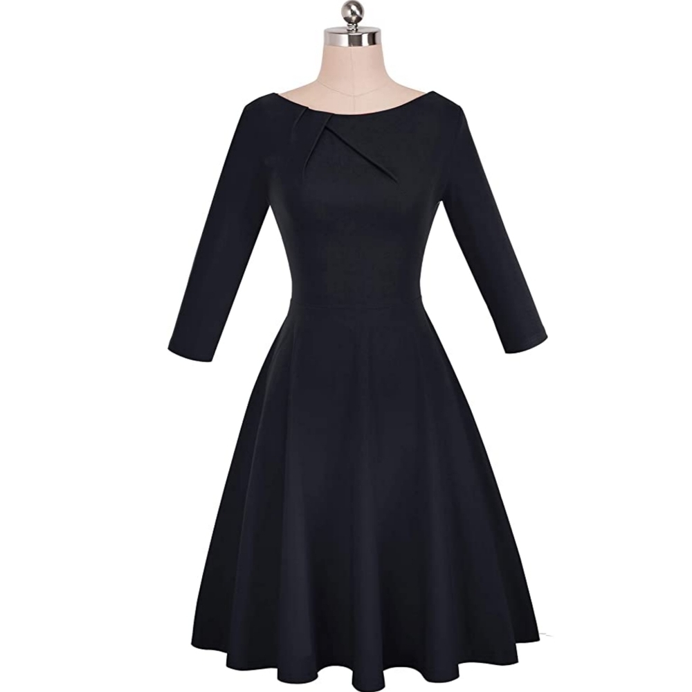 NWT Vintage Scoop Neck Casual Party Flare Dress